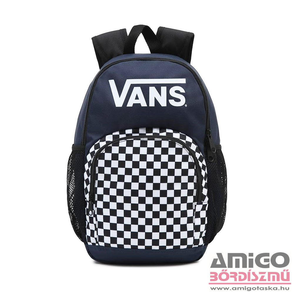 Vans sötétkék / fekete / fehér kockás textil kicsi hátizsák 7166lkz-508945