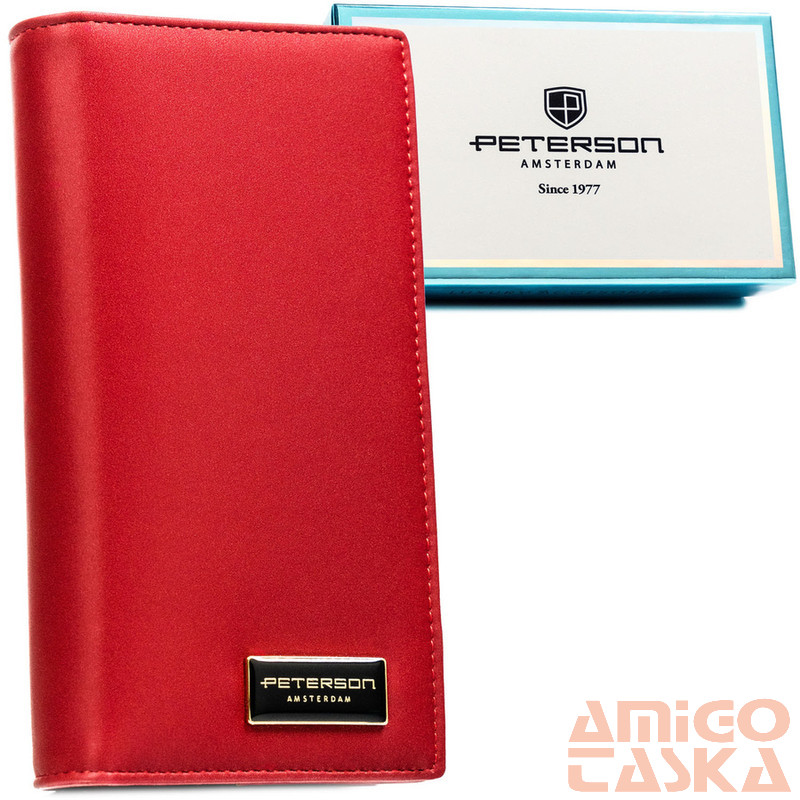Peterson Női Pénztárca - Echo És Természetes Bőr Ptn Ps1431-Hnl-2876 Red
