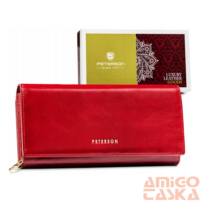Peterson Női Bőr Pénztárcaptn 42100-Sg-9701 Red - Piros -