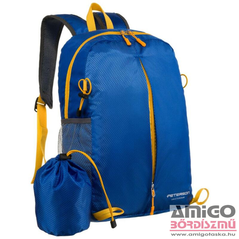 Peterson túra hátizsák ptn 23006-6649 royal blue/yellow - kék - vízlepergetős -