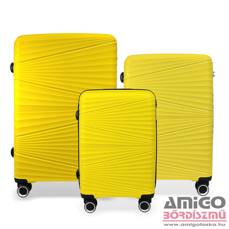 Polipropilén Bőrönd Szett - 3 Az 1-Ben Készlet 008-Es Modell - Sárga